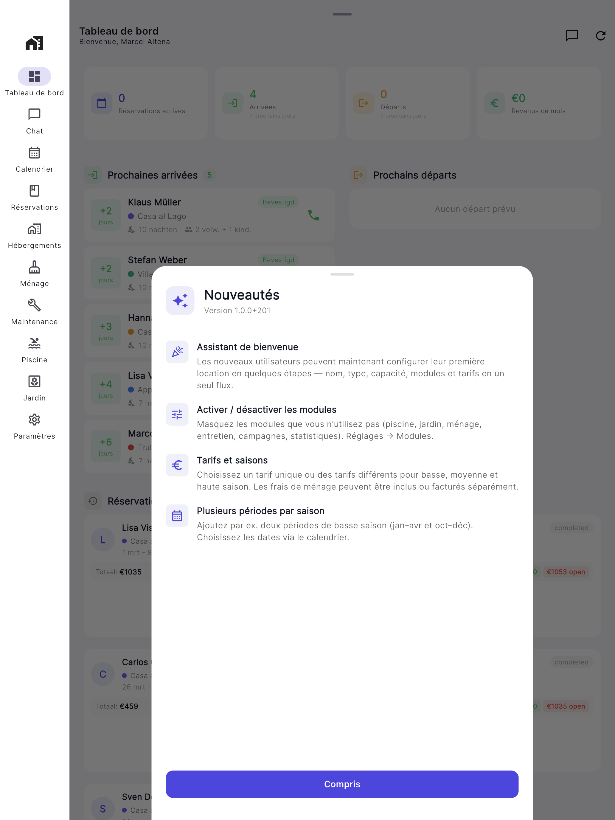 CasaMio dashboard