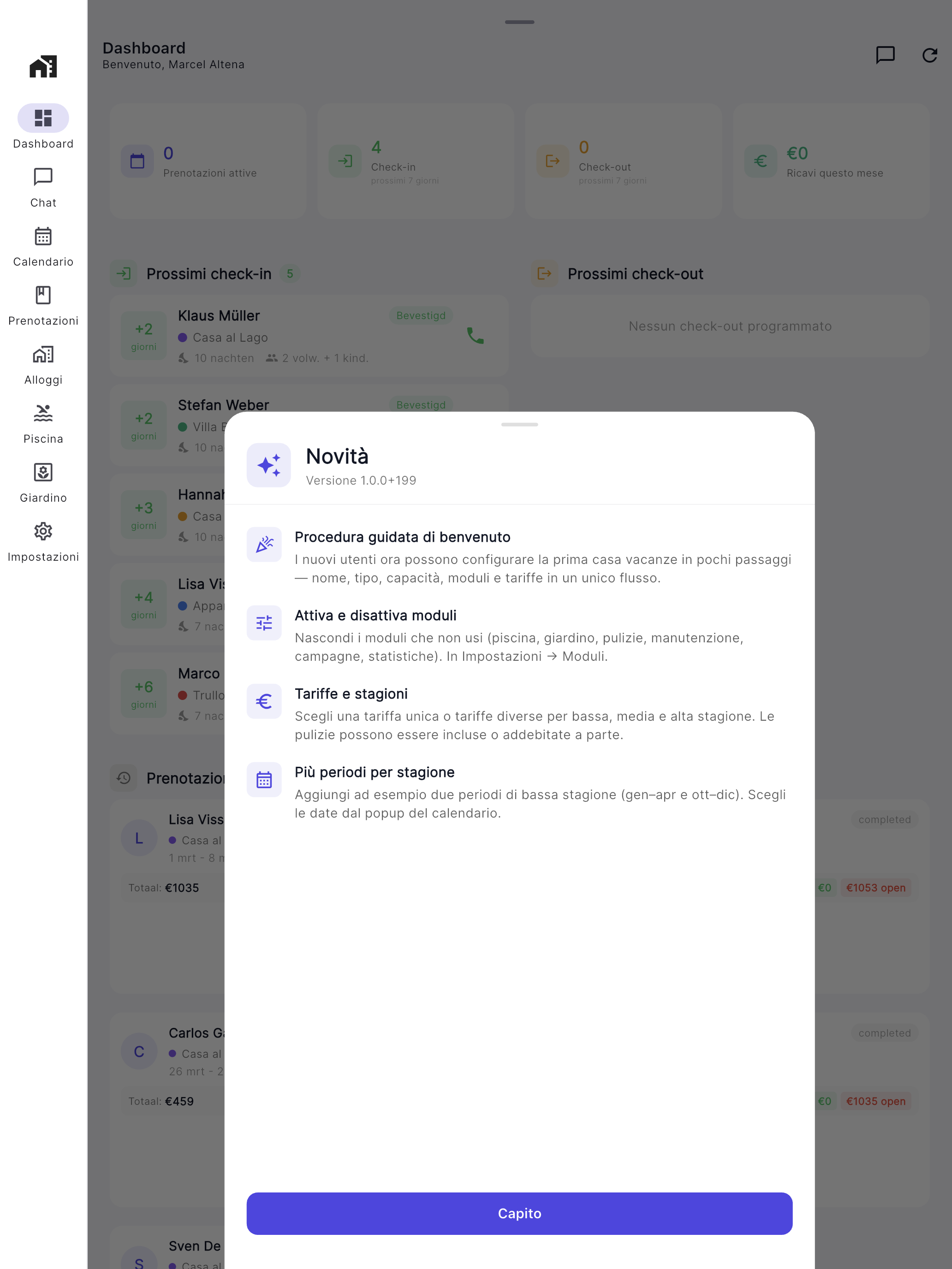 CasaMio dashboard